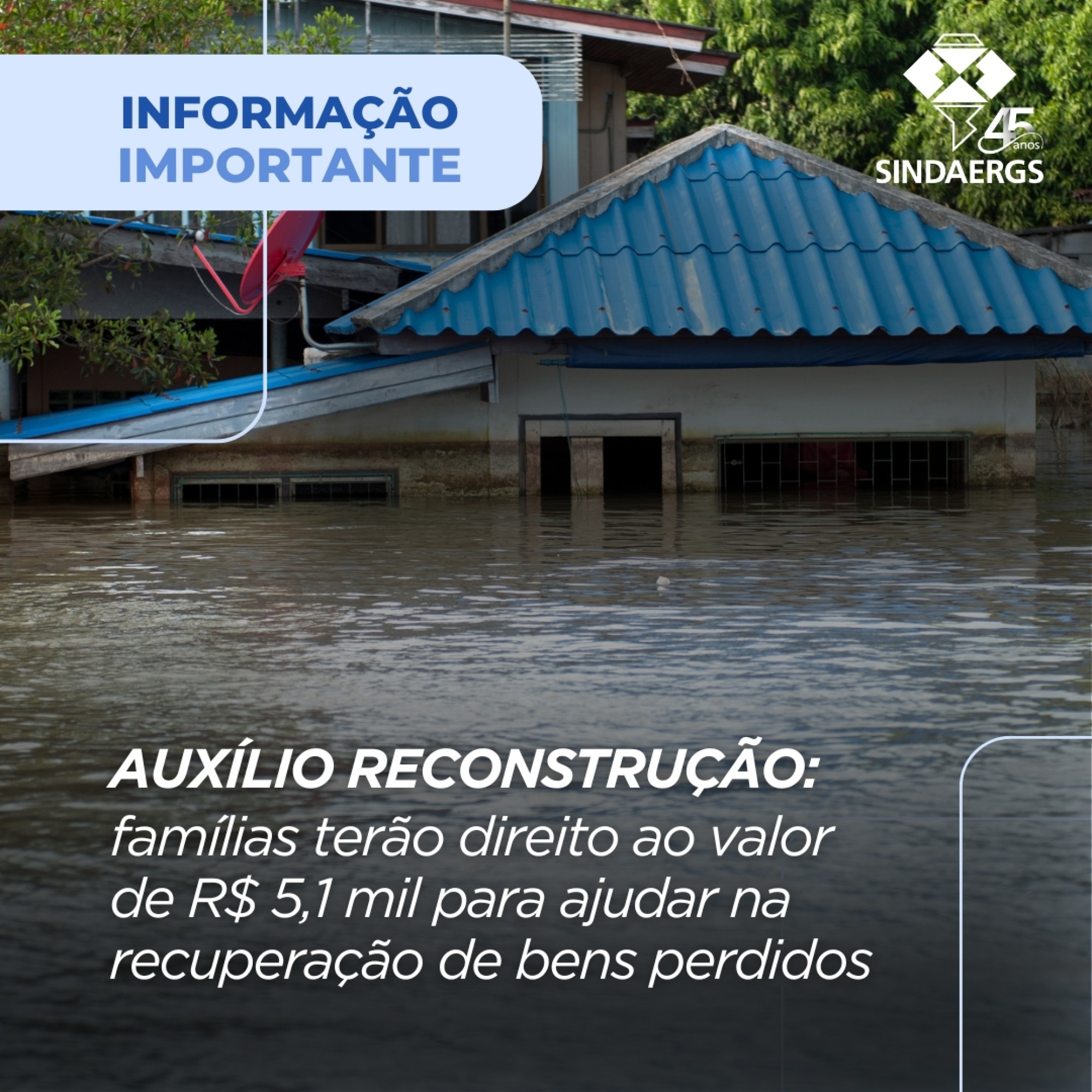 AUXÍLIO RECONSTRUÇÃO AUXÍLIO RECONSTRUÇÃO - O SINDAERGS – Sindicato dos Administradores no Estado do Rio Grande Sul, representa os Administradores gaúchos.