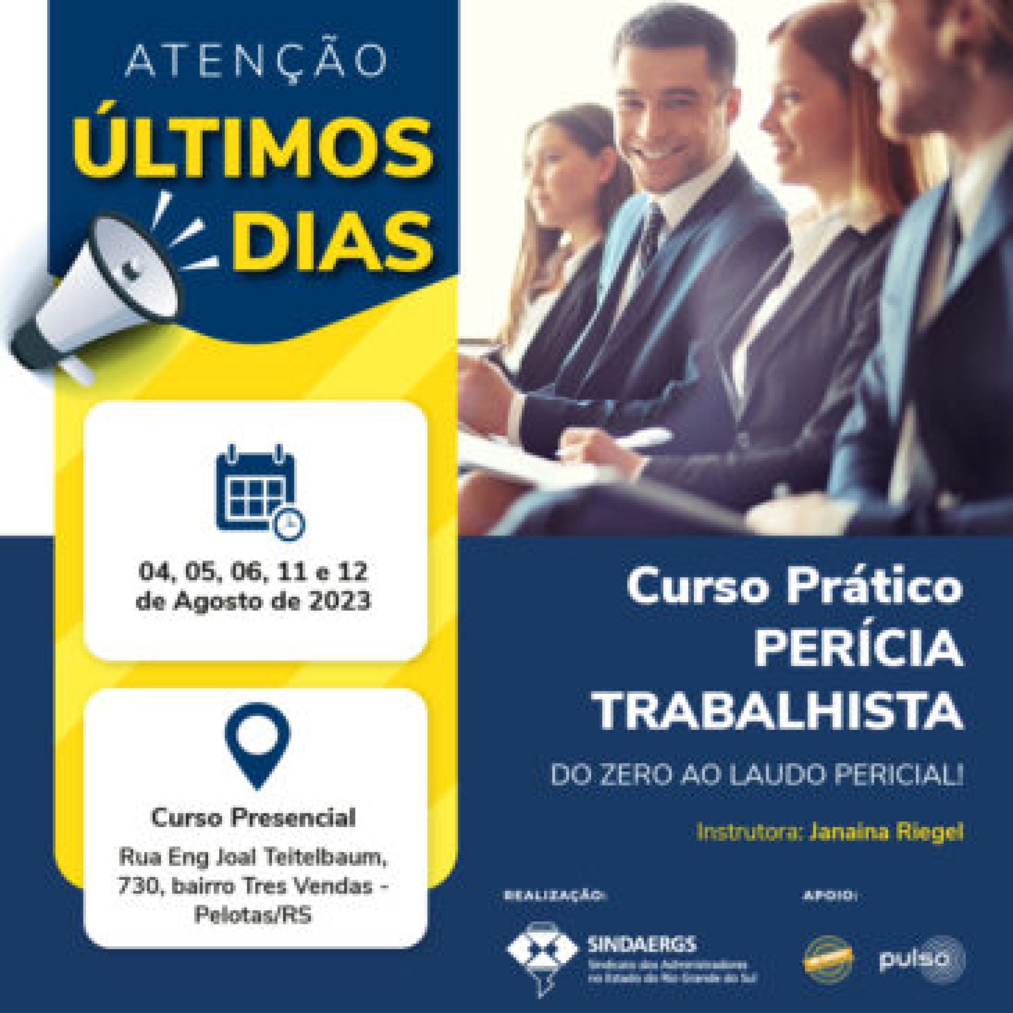 ÚLTIMOS DIAS PARA VOCÊ TRANSFORMAR A SUA CARREIRA!!! ÚLTIMOS DIAS PARA VOCÊ TRANSFORMAR A SUA CARREIRA!!! - O SINDAERGS – Sindicato dos Administradores no Estado do Rio Grande Sul, representa os Administradores gaúchos.