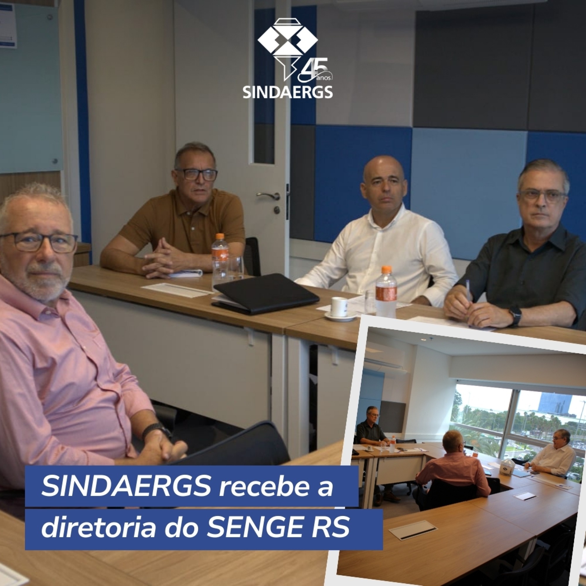 SINDAERGS recebe a diretoria do SENGE SINDAERGS recebe a diretoria do SENGE - O SINDAERGS – Sindicato dos Administradores no Estado do Rio Grande Sul, representa os Administradores gaúchos.