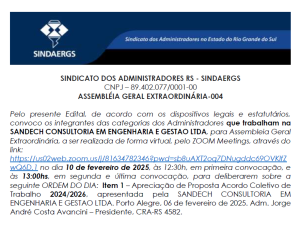 Todas as notícias - O SINDAERGS – Sindicato dos Administradores no Estado do Rio Grande Sul, representa os Administradores gaúchos. 